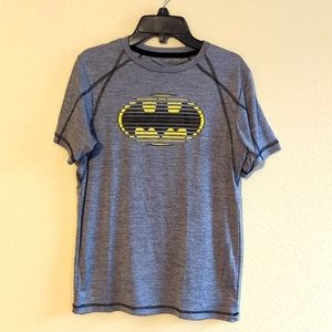 Boy's Batman Athletic Shirt. Size XL. Light Gray with Batman Logo.